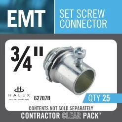 3/4 In. Electrical Metallic Tube (EMT) Set-Screw Connectors (25-Pack) -Master Lock Store 5b220c712a01b824fdd017b4d38cd3a0 1800x1800