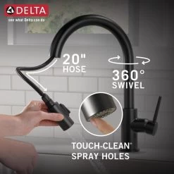 Trinsic Single-Handle Pull-Down Sprayer Kitchen Faucet With MagnaTite Docking In Matte Black -Master Lock Store 5b22e7b809a143c64eda577bac237d18 1800x1800