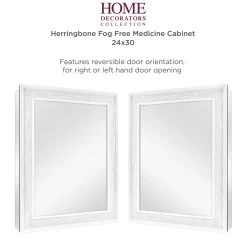 24 In. X 30 In. Fog Free Recessed Or Surface Mount Herringbone Medicine Cabinet 18 24 In. X 30 In. Fog Free Recessed Or Surface Mount Herringbone Medicine Cabinet -Master Lock Store 5efcd54a96be86e76df1de02792078c9 1800x1800