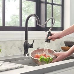 Marchand Single Handle Pull-Down Sprayer Kitchen Faucet In Legacy Bronze -Master Lock Store 60965e44a05137f026965e6f87fb038a 1800x1800