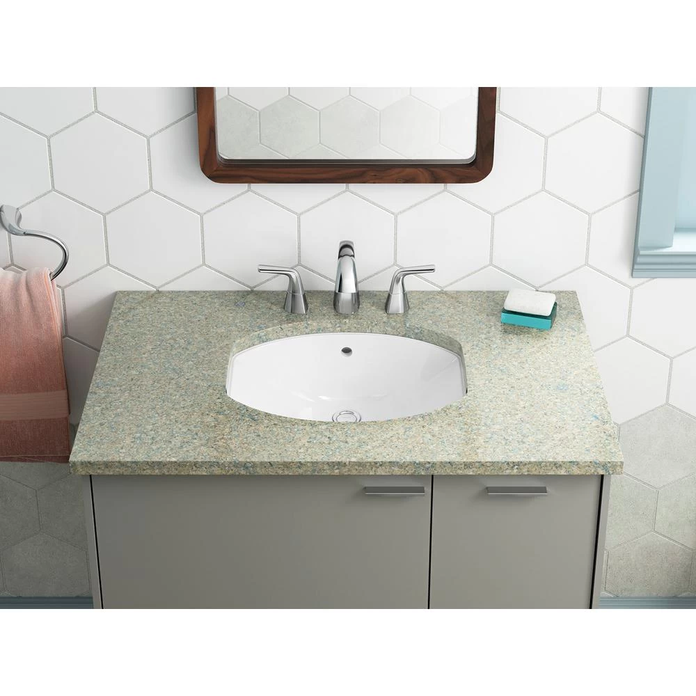 KOHLER Elmbrook Undermount Bathroom Sink In White 4 KOHLER Elmbrook Undermount Bathroom Sink In White - Image 2