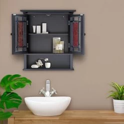 Elegant Home Fashions Windsor 22-in W X 24-in H X 7-in D Dark Espresso Bathroom Wall Cabinet -Master Lock Store 674278005328 15137360 1800x1800