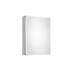 20 In. X 26 In. Recessed Or Surface-Mount Bathroom Medicine Cabinet With Beveled Mirror In Silver