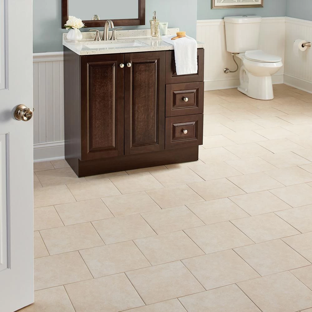 TrafficMaster Laguna Bay 12 In. X 12 In. Cream Ceramic Floor And Wall Tile (14.53 Sq. Ft. / Case) 5 TrafficMaster Laguna Bay 12 In. X 12 In. Cream Ceramic Floor And Wall Tile (14.53 Sq. Ft. / Case) - Image 3