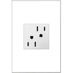 Legrand Adorne White 15-Amp Square Tamper Resistant Residential Outlet