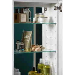 15 In. X 26 In. Recessed Or Surface Mount Medicine Cabinet In White Powder-Coat Aluminum -Master Lock Store 7b05f8786faac27561eb072f4509c71c 1800x1800