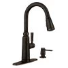 Coretta Single-Handle Pull-Down Sprayer Kitchen Faucet With Reflex And Power Boost In Mediterranean Bronze