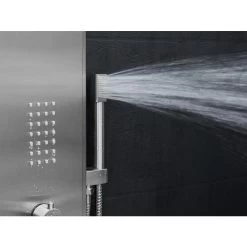 AKDY 58-in Stainless Steel 2-Spray Shower Panel System (Valve Included) -Master Lock Store 810764023746 10486350 1800x1800