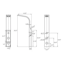 AKDY 39-in Stainless Steel 2-Spray Shower Panel System (Valve Included) -Master Lock Store 810764025344 10486259 1800x1800