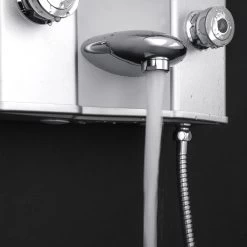 AKDY 51-in Aluminum 8-Spray Shower Panel System (Valve Included) -Master Lock Store 810764026020 10485836 1800x1800