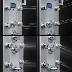 AKDY 51-in Aluminum 8-Spray Shower Panel System (Valve Included) -Master Lock Store 810764026020 10720925 1800x1800