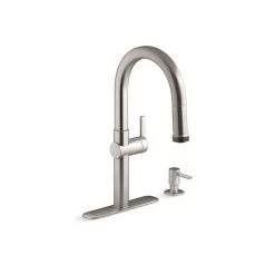 Rune Single-Handle Pull-Down Sprayer Kitchen Faucet In Matte Black -Master Lock Store 825431be9e066072f080a2f77b2ac15f 1800x1800