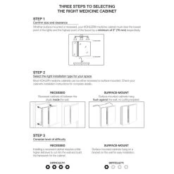 KOHLER Catalan 24.125-in X 36-in Rectangle Surface/Recessed Mirrored Medicine Cabinet -Master Lock Store 885612032881 15055435 1800x1800