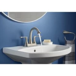 KOHLER Lilyfield Brushed Nickel 2-Handle 4-in Centerset WaterSense Bathroom Sink Faucet With Drain -Master Lock Store 885612574589 08332857 1800x1800