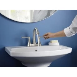 KOHLER Lilyfield Brushed Nickel 2-Handle 4-in Centerset WaterSense Bathroom Sink Faucet With Drain -Master Lock Store 885612574589 08393774 1800x1800