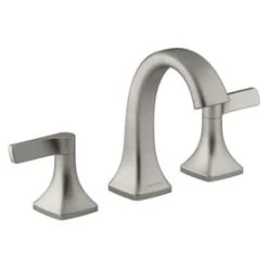 KOHLER Maxton Brushed Nickel 2-Handle Widespread WaterSense Bathroom Sink Faucet With Drain