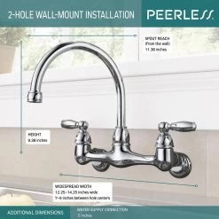 Choice 2-Handle Wall Mount Kitchen Faucet In Chrome -Master Lock Store 885d637f1729a345d3f328c55cc3c431 1800x1800