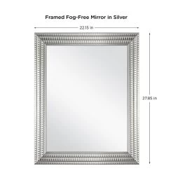 22 In. W X 27 In. H Framed Rectangular Anti-Fog Bathroom Vanity Mirror In Silver -Master Lock Store 8f20bae8a98f18ff52d466db01acb5ea 1800x1800