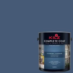 Authentic Navy, KILZ Complete Coat Interior/Exterior Paint & Primer In One, #RC120-02