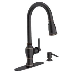 Marchand Single Handle Pull-Down Sprayer Kitchen Faucet In Legacy Bronze -Master Lock Store 91948714a47111e073c09aee52f84d40 1800x1800