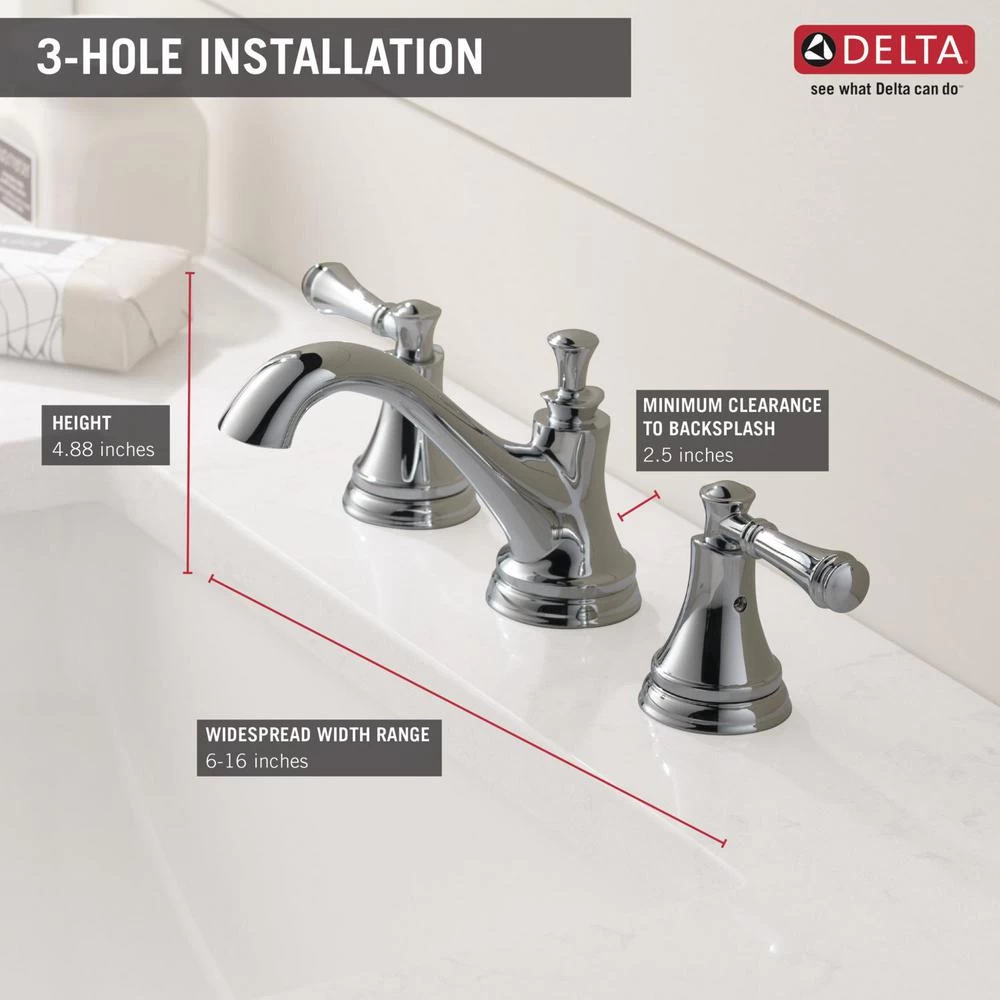 Silverton 8 In. Widespread 2-Handle Bathroom Faucet In Chrome 6 Silverton 8 In. Widespread 2-Handle Bathroom Faucet In Chrome - Image 4