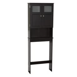 Zenna Home® 23"W X 67"H Espresso Over-The-Toilet Storage Cabinet
