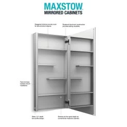 Maxstow 20 In. X 40 In. Frameless Surface-Mount Aluminum Medicine Cabinet -Master Lock Store 98de8f095fc28610afdc5ef063066d45 1800x1800