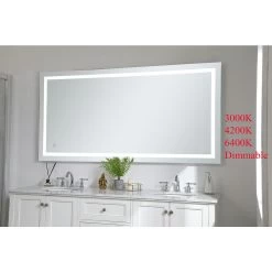 Timeless Home 36 In. H X 72 In. W Single Contemporary Rectangular Aluminum Lighted LED Mirror In Silver(Color Changing) -Master Lock Store 99b11e25a8678b2936a6938e9c43552b 1800x1800