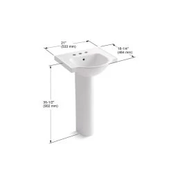 KOHLER Veer 21 In. Vitreous China Pedestal Combo Bathroom Sink In White With Overflow Drain -Master Lock Store 99ee60cc97f177e84e4a5fb002b62b0a 1800x1800
