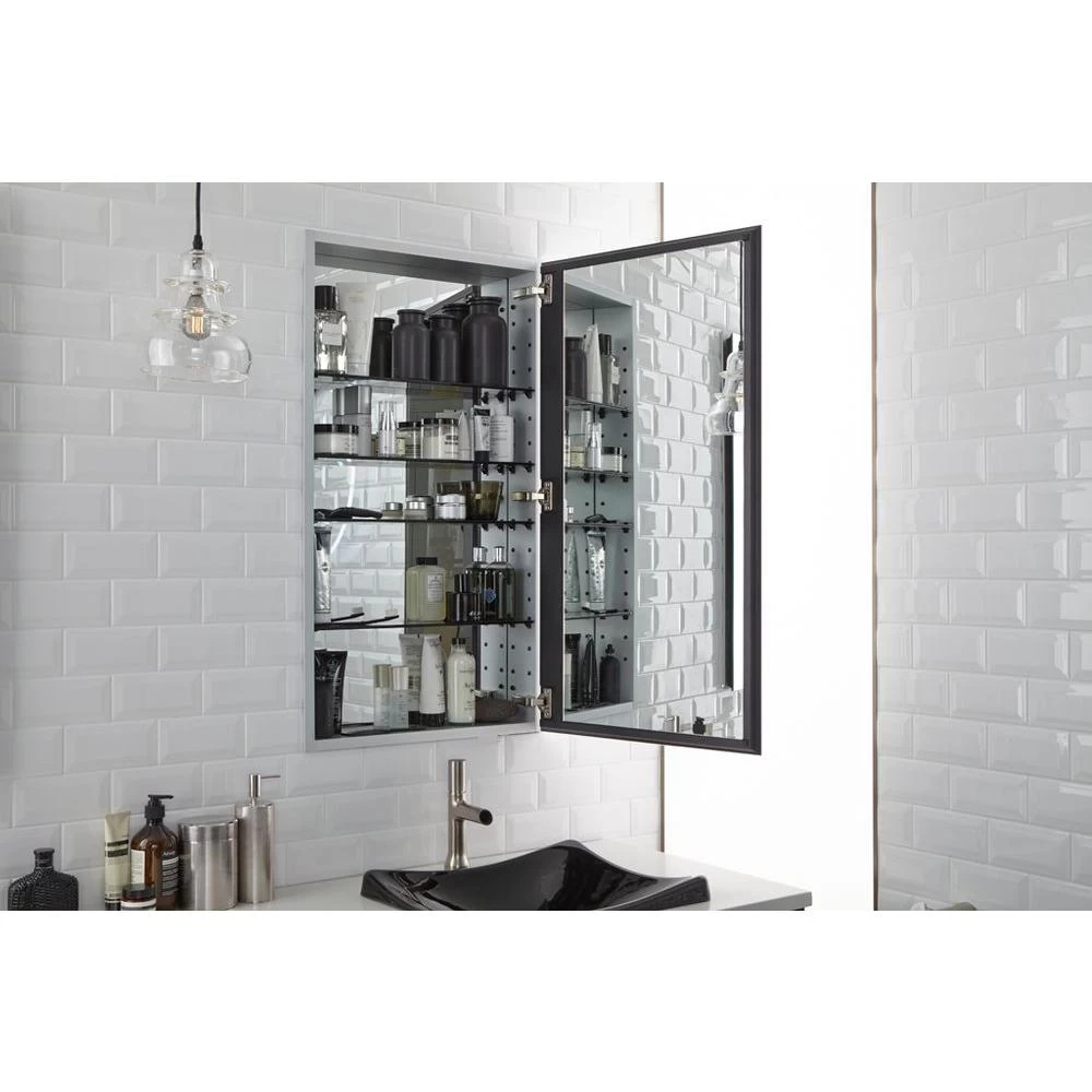 Catalan 20-1/8 In. W X 36 In. H Aluminum Single-Door Surface-Mount Medicine Cabinet 11 Catalan 20-1/8 In. W X 36 In. H Aluminum Single-Door Surface-Mount Medicine Cabinet - Image 9