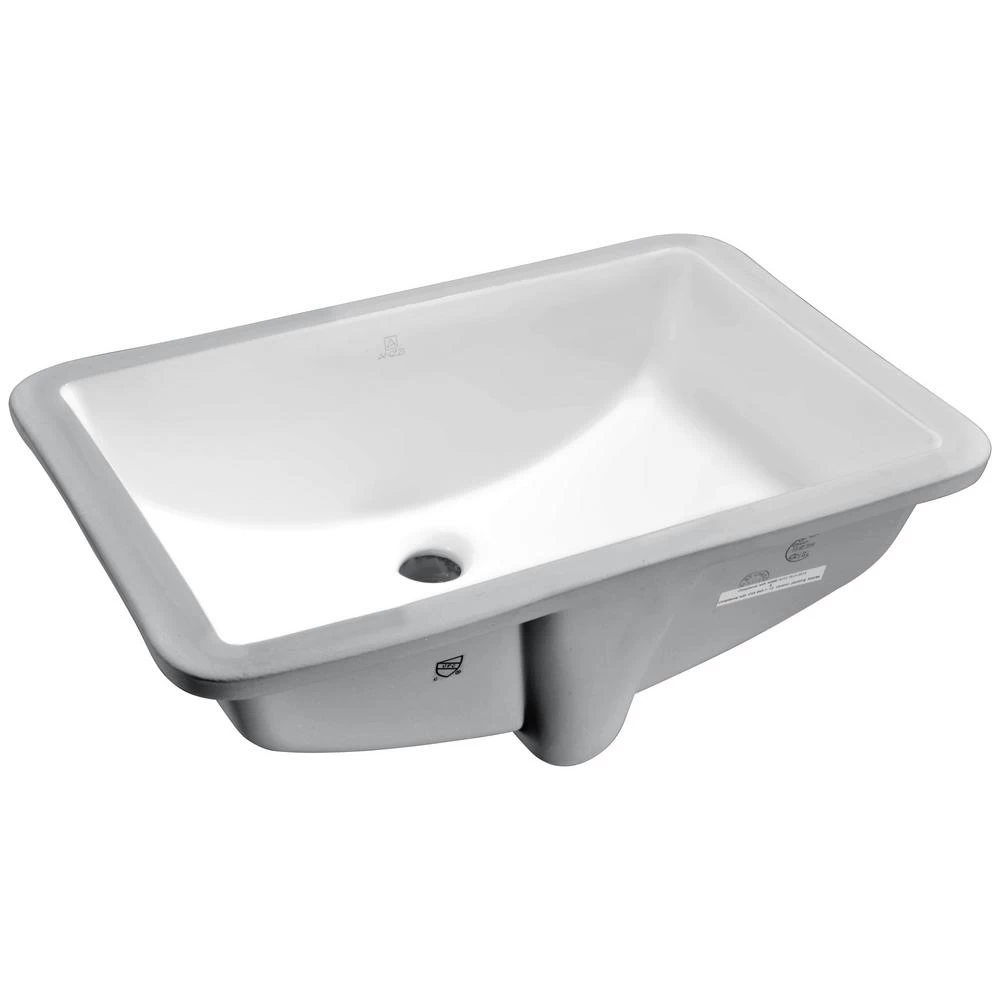 ANZZI Pegasus Series 8.5 In. Ceramic Undermount Sink Basin In White 3 ANZZI Pegasus Series 8.5 In. Ceramic Undermount Sink Basin In White