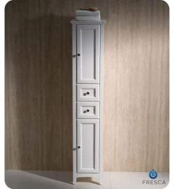 Fresca Oxford 14"W X 16"D X 68"H Antique White Linen Cabinet -Master Lock Store FST2060AW 3 714b6dba 41cd 425d 8a7a 5c3d32514466 1800x1800