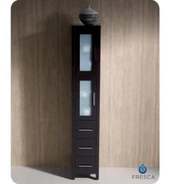 Fresca Torino 12"W X 15"D X 68-1/8"H Espresso Linen Cabinet -Master Lock Store FST6260ES 3 1800x1800