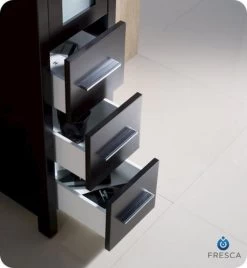 Fresca Torino 12"W X 15"D X 68-1/8"H Espresso Linen Cabinet -Master Lock Store FST6260ES 5 1800x1800