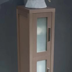 Fresca Torino 12"W X 15"D X 68-1/8"H Gray Oak Linen Cabinet -Master Lock Store FST6260GO 5 1800x1800