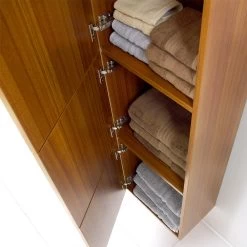 Fresca 18"W X 12"D X 59"H Teak Linen Cabinet -Master Lock Store FST8090TK 3 1800x1800