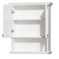 Wyndham Collection Acclaim 25"W X 9"D X 30"H White Bathroom Wall Cabinet -Master Lock Store WCV8000WCWHOPEN 1800x1800