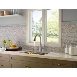 Pasadena Single-Handle Pull-Down Sprayer Kitchen Faucet With Soap Dispenser In Stainless Steel -Master Lock Store a37064e6bf63f551142ecae99d7cd727 1800x1800