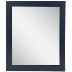 25.67 In. W X 31.38 In. H Framed Rectangular Bathroom Vanity Mirror In Blue