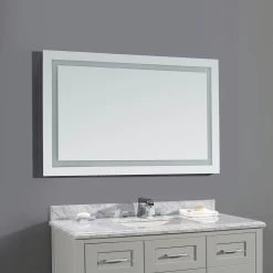 43.3 In. W X 27.6 In. H Frameless Rectangular LED Light Bathroom Vanity Mirror In Mirror -Master Lock Store b209f7eea32cc35cdbb49c272638a335 1800x1800
