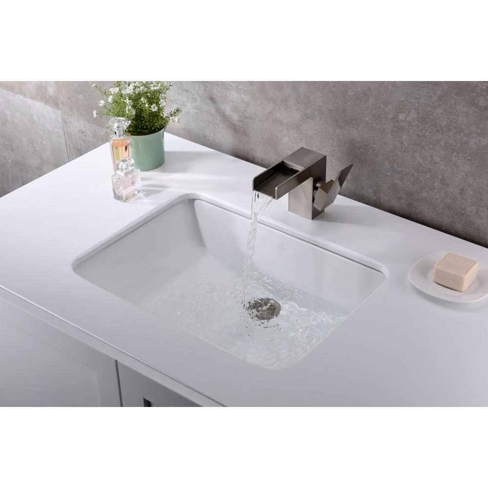 ANZZI Pegasus Series 8.5 In. Ceramic Undermount Sink Basin In White 6 ANZZI Pegasus Series 8.5 In. Ceramic Undermount Sink Basin In White - Image 4