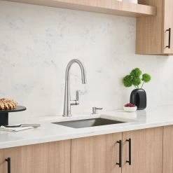 Veletto Single-Handle Pull-Down Dual Sprayer Kitchen Faucet With Soap Dispenser In SuperSteel InfinityFinish -Master Lock Store b8c4f3b271c582242ebbf3b9109fca6a 1800x1800