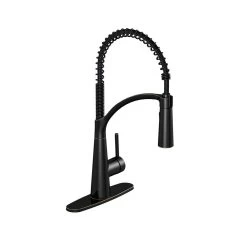 Brenner Commercial Style Single-Handle Pull-Down Sprayer Kitchen Faucet In Oil Rubbed Bronze Finish
