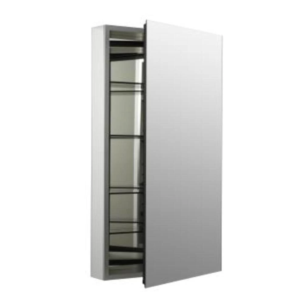 Catalan 20-1/8 In. W X 36 In. H Aluminum Single-Door Surface-Mount Medicine Cabinet 3 Catalan 20-1/8 In. W X 36 In. H Aluminum Single-Door Surface-Mount Medicine Cabinet