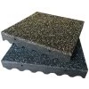 Rubber-Cal "Eco-Safety" Interlocking Playground Tiles - 3 X 19.5 X 19.5 Inch - One Tile - 2.77 Square Feet - Blue/White Speckled