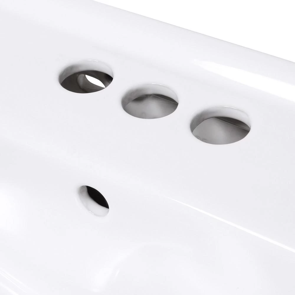 American Standard Evolution Pedestal Combo Bathroom Sink With 4 In. Centers In White 8 American Standard Evolution Pedestal Combo Bathroom Sink With 4 In. Centers In White - Image 6