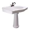 Barclay Products Anders Pedestal Sink Combo In White With 4 In. Centerset Faucet Holes