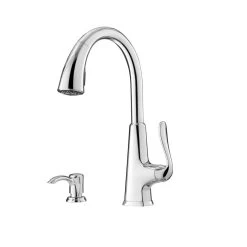 Pasadena Single-Handle Pull-Down Sprayer Kitchen Faucet With Soap Dispenser In Stainless Steel -Master Lock Store d306ab1063251535d095f5d5239f802a 1800x1800