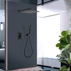 3-Spray With 2.5 GPM 10 In. 2 Functions Tub Wall Mount Dual Shower Heads In Spot In Matte Black (Valve Included) -Master Lock Store d52ef6d7c8b79b403ffcd3a6eb5efb9b 1800x1800