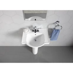KOHLER Veer 21 In. Vitreous China Pedestal Combo Bathroom Sink In White With Overflow Drain -Master Lock Store d617b74003b6aab05bf2097e3e0970fe 1800x1800